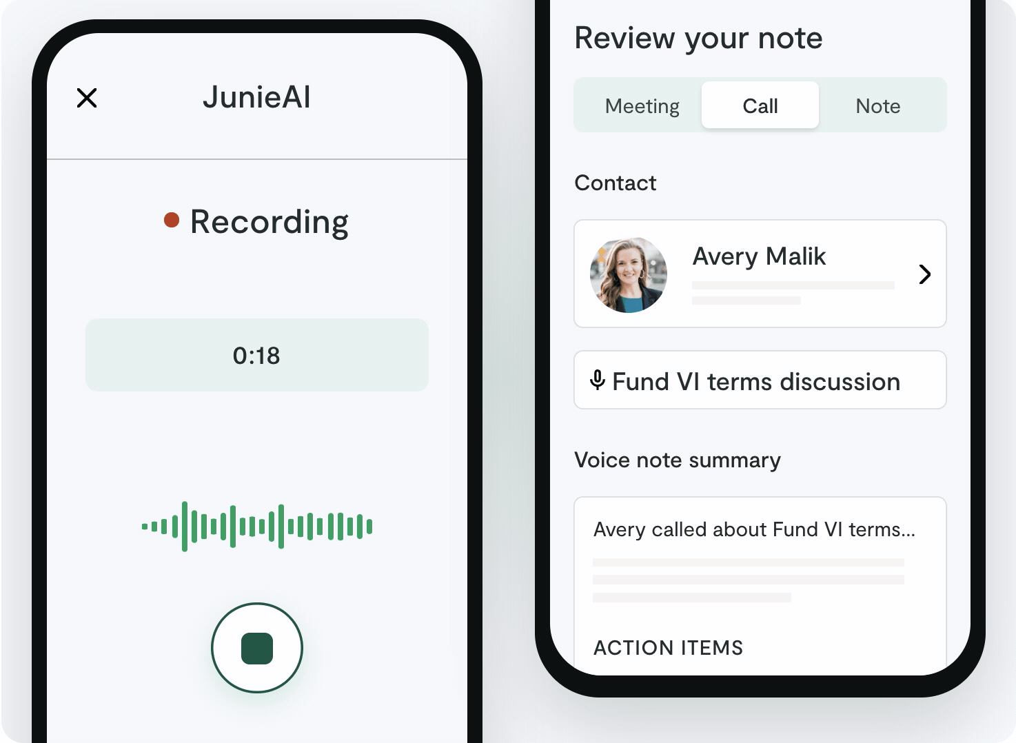 CRM Voice note