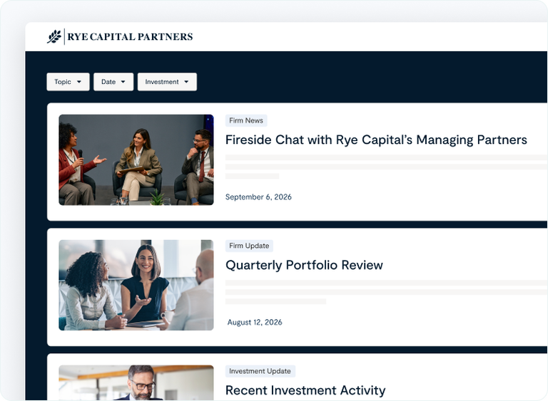 Investor Portal Posts