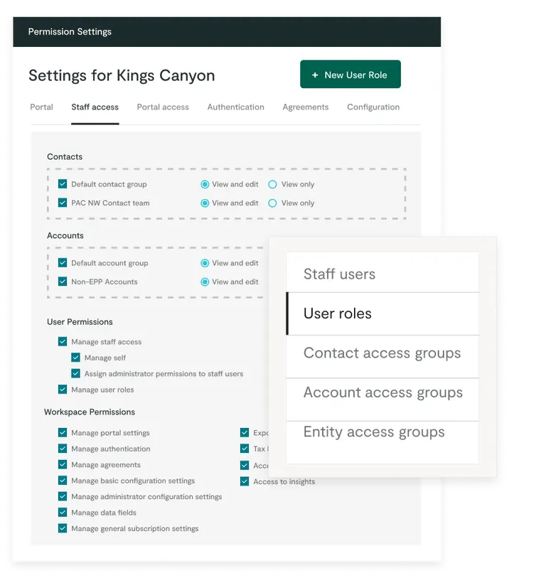 Granular Permission Settings