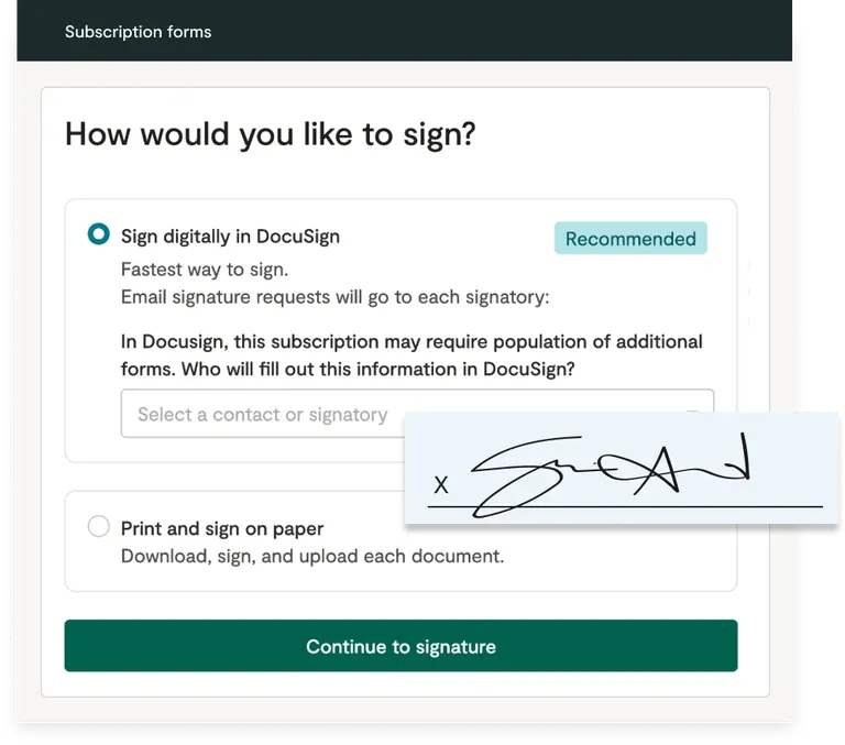 E signature