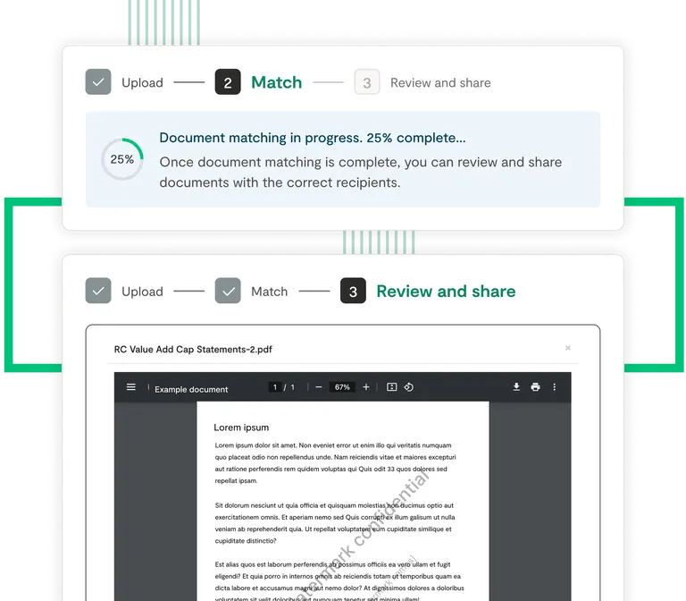 Document matching juniper square