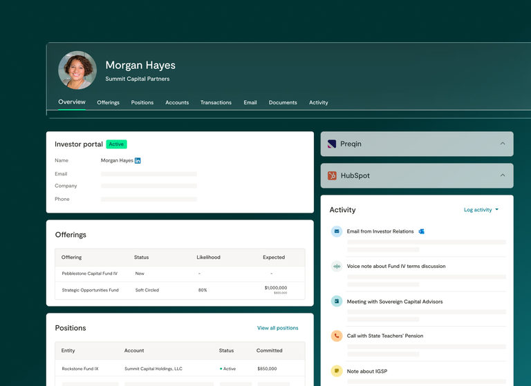 CRM Built for the private markets n