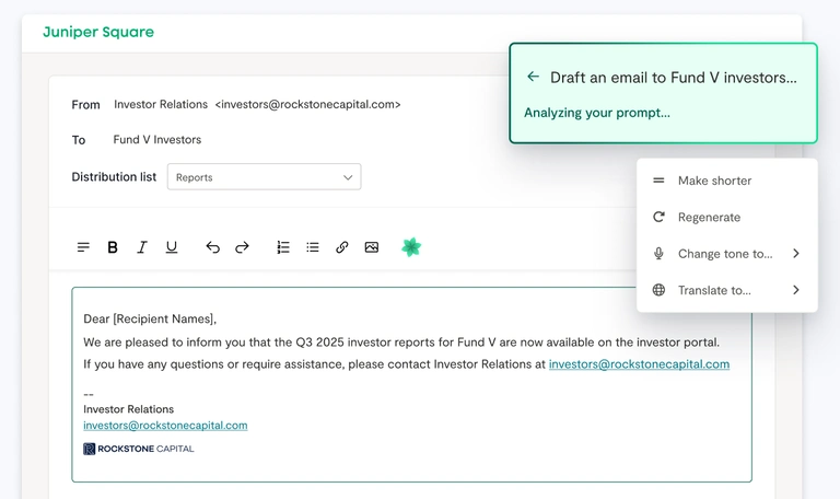 Draft and refine emails with Junie AI